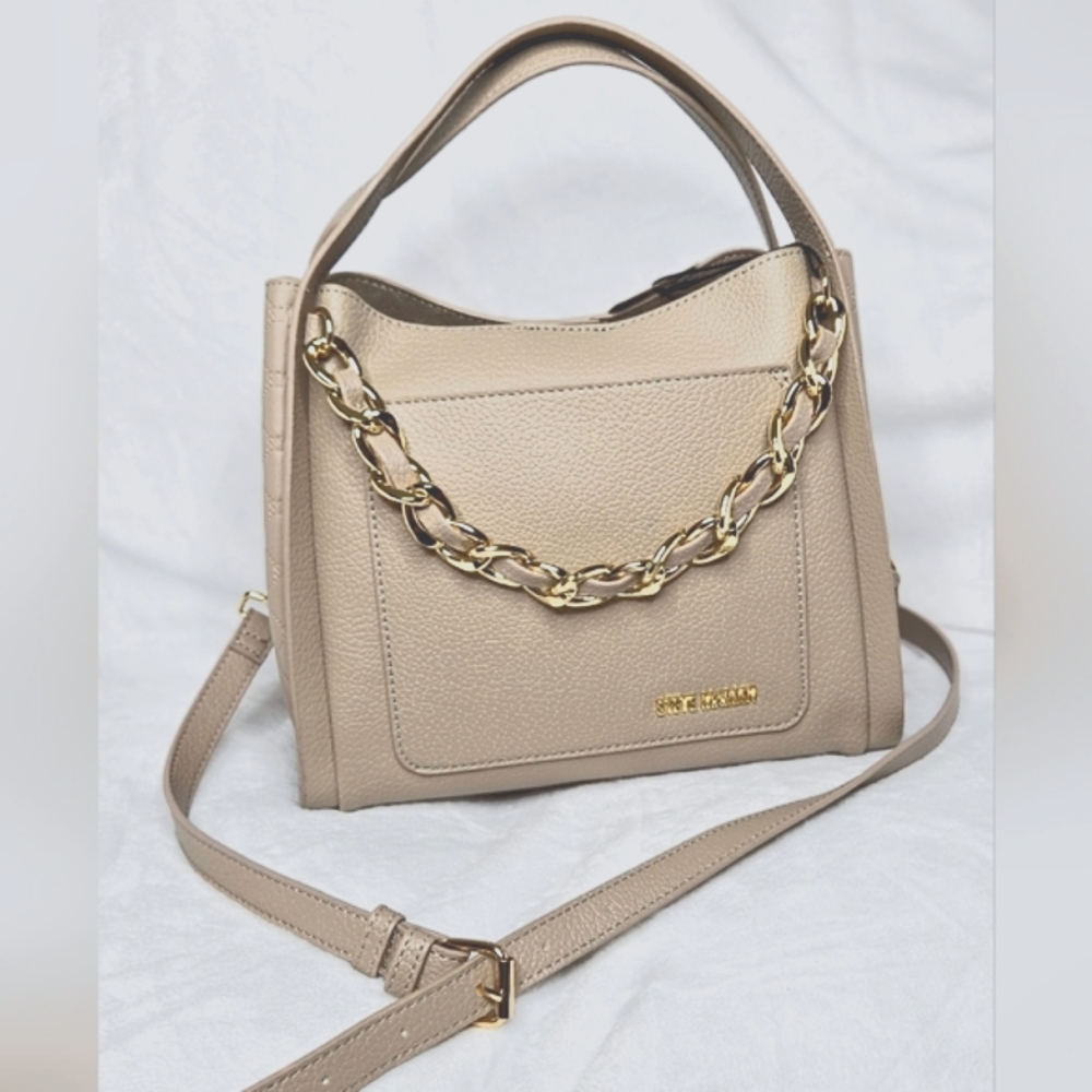 Steve Madden Leather Crossbody Tote Bag